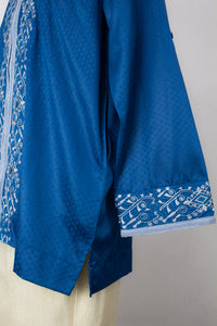 Zipper Kurta - Blue