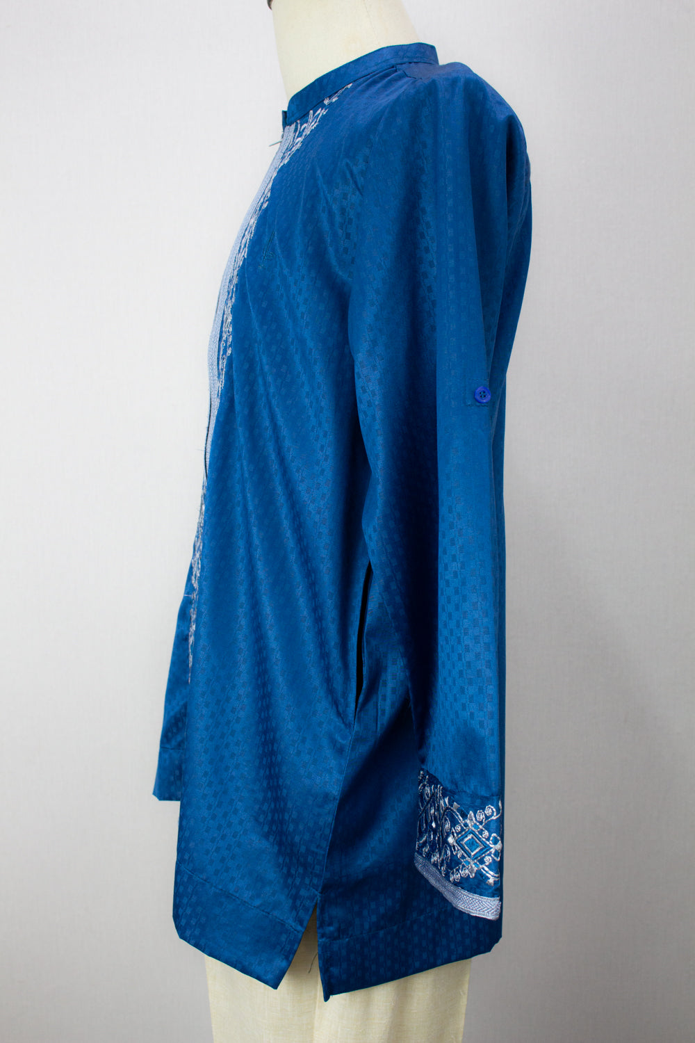 Zipper Kurta - Blue