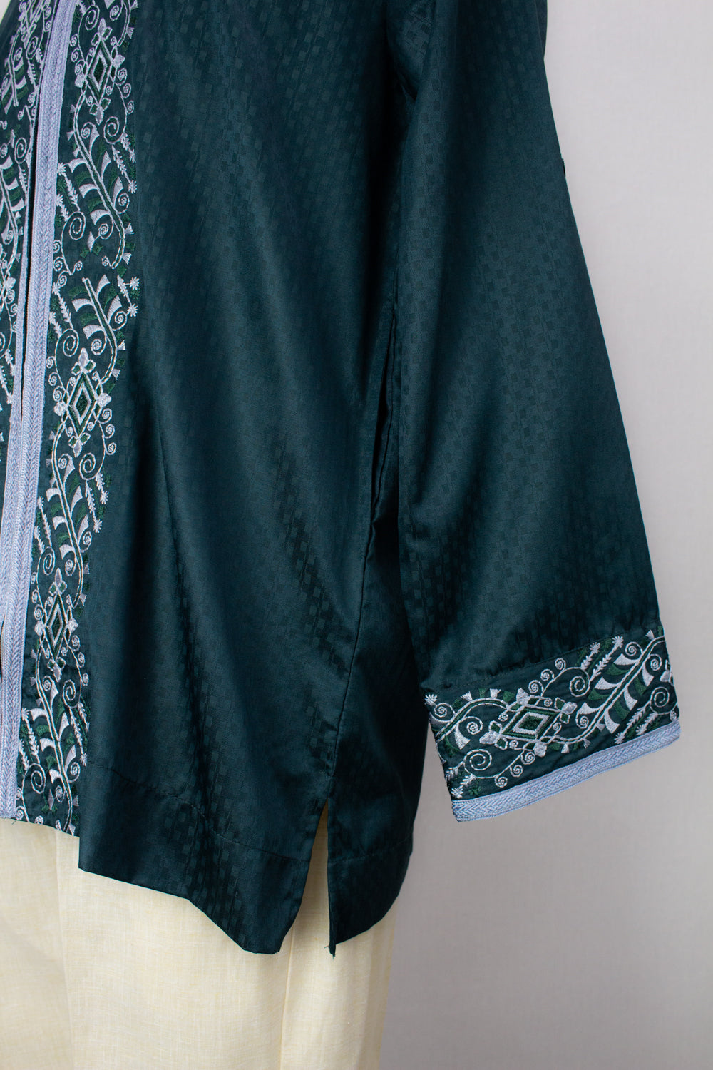 Zipper Kurta - Emerald