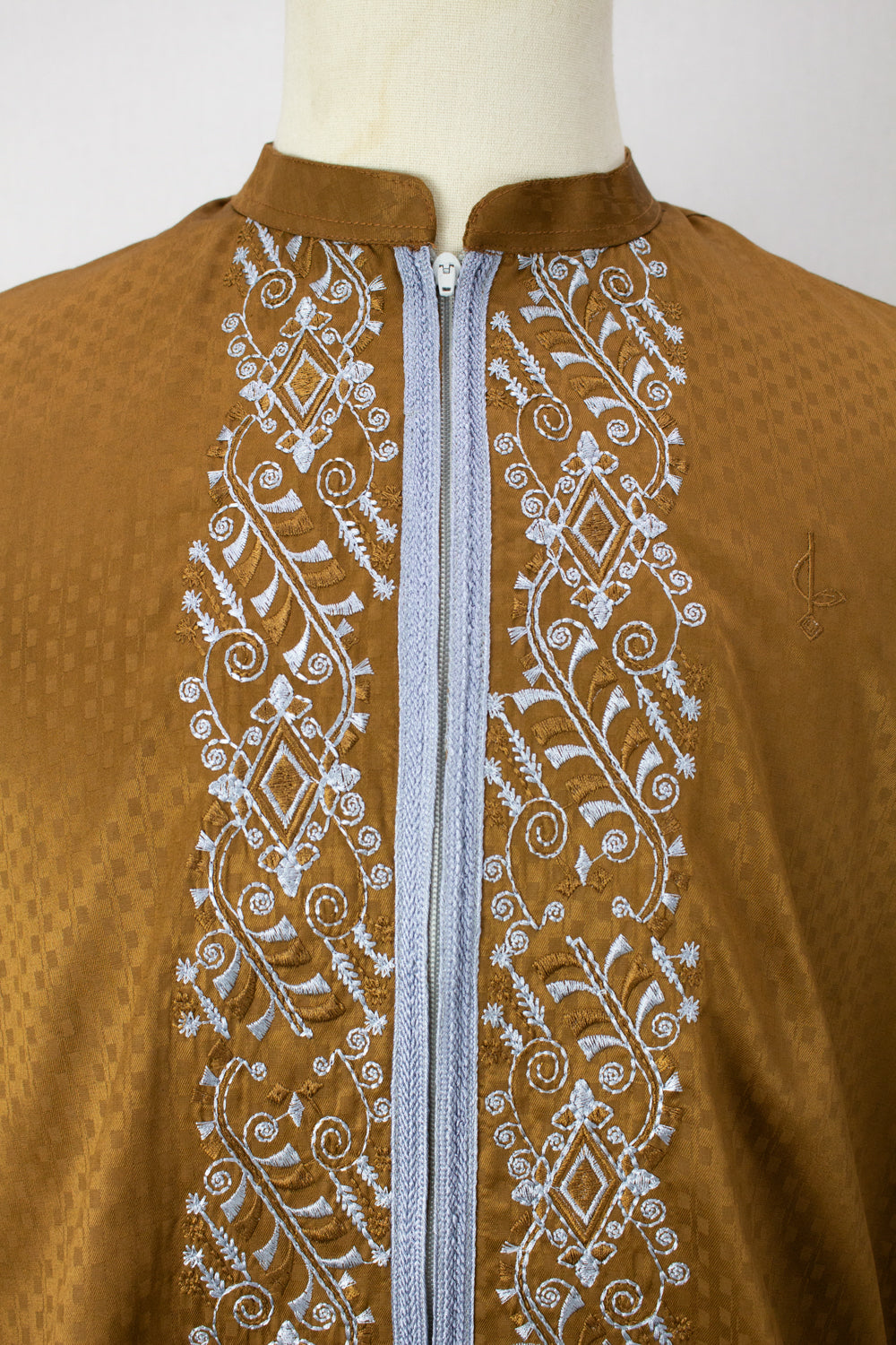 Zipper Kurta - Gold Brown