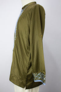 Zipper Kurta - Olive