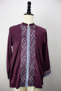 Zipper Kurta - Purple