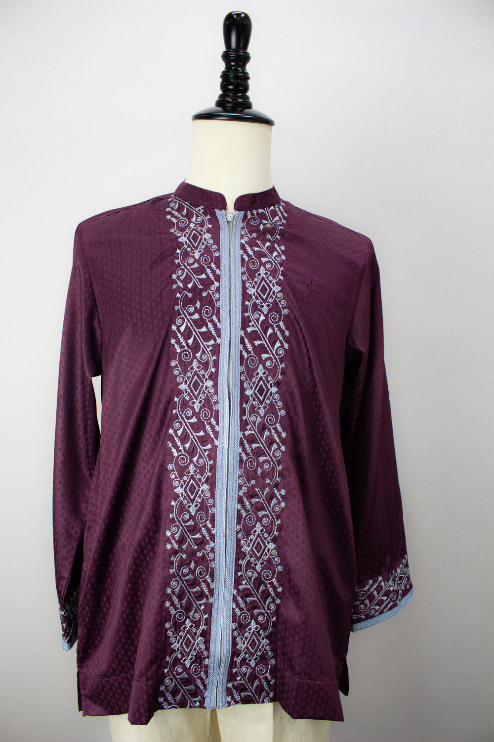 Zipper Kurta - Purple