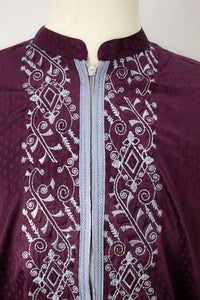 Zipper Kurta - Purple