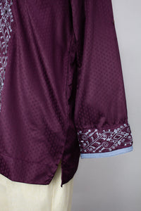 Zipper Kurta - Purple