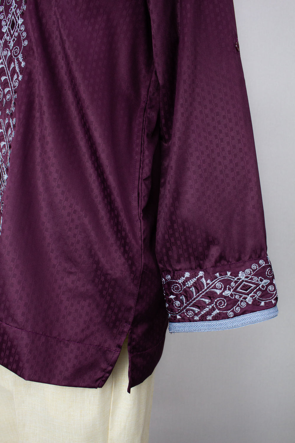 Zipper Kurta - Purple