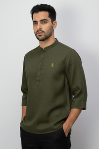 Linen Kurta, Olive
