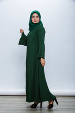 Pleated Abaya - Green