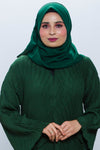 Pleated Abaya - Green