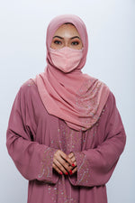 Persian Half Bling Mask - Dusty Pink