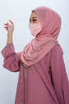 Persian Half Bling Mask - Dusty Pink