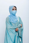 Persian Half Bling Mask - Sky Blue