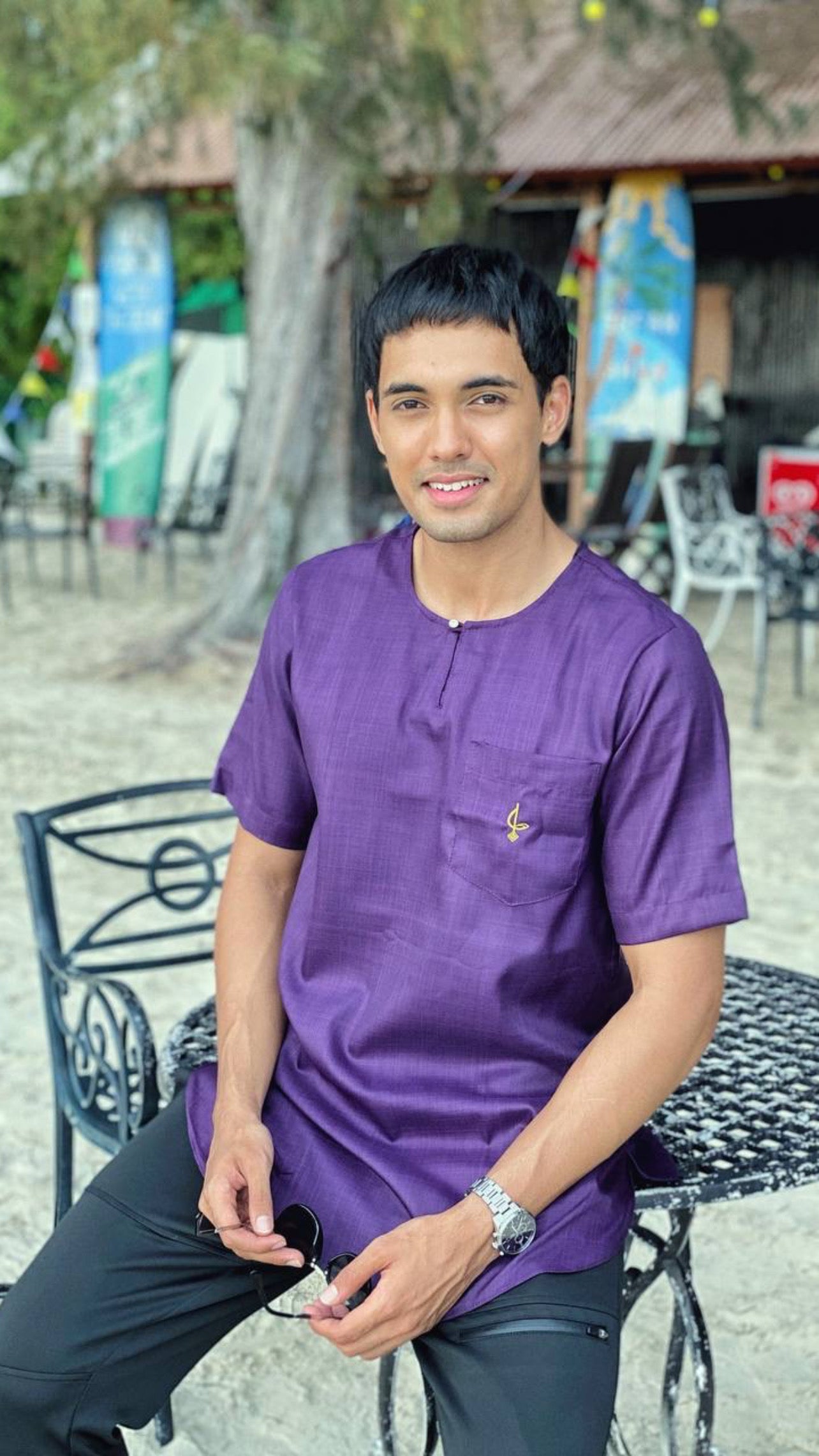 Razaq Kurta-Purple