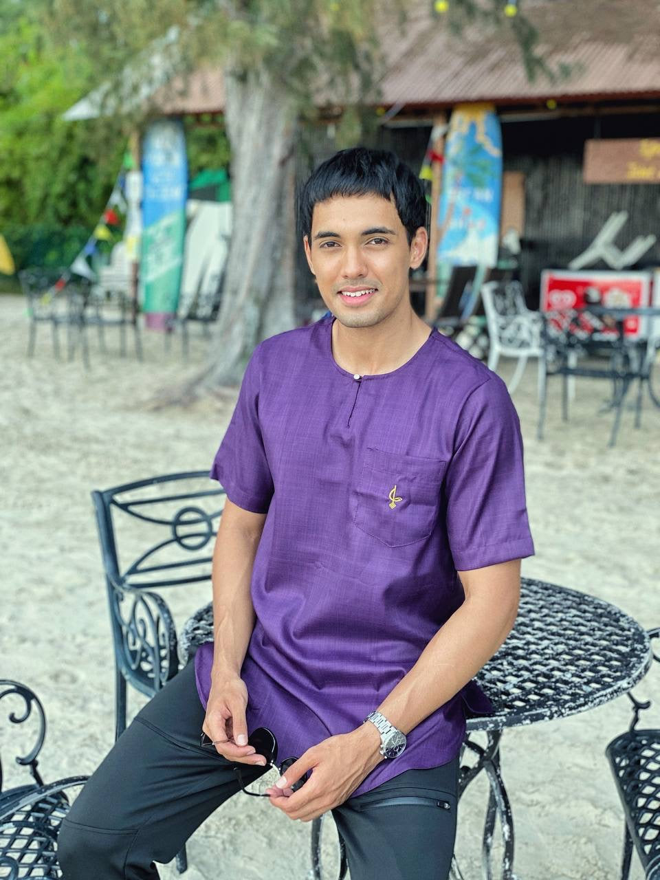 Razaq Kurta-Purple